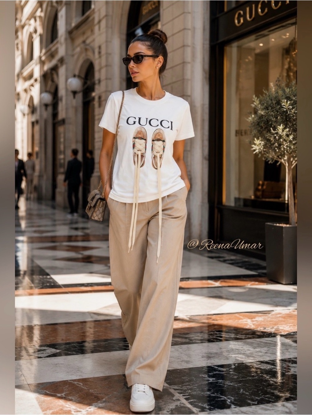 NWT Graphic Sneaker Lace T-Shirt